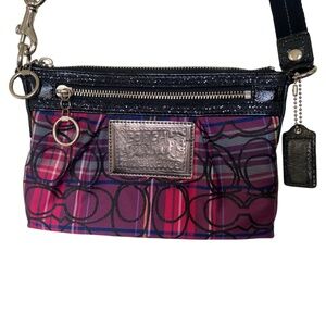 Vintage Coach Plaid Poppy Purse
